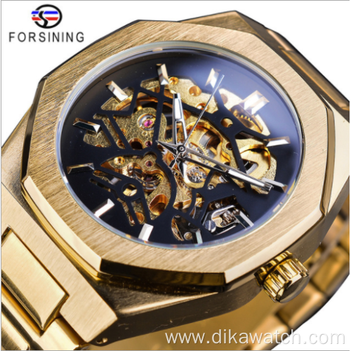 Hot sale FORSINING FSG8152 full hollow steel band men's watch automatic mechanical watch